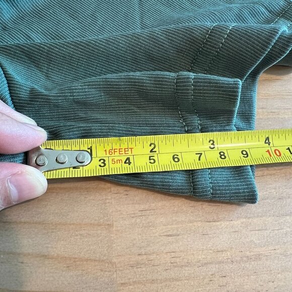 Marine Layer Luxe Rib Romper Small in Laurel Wreath Olive - Picture 6 of 8